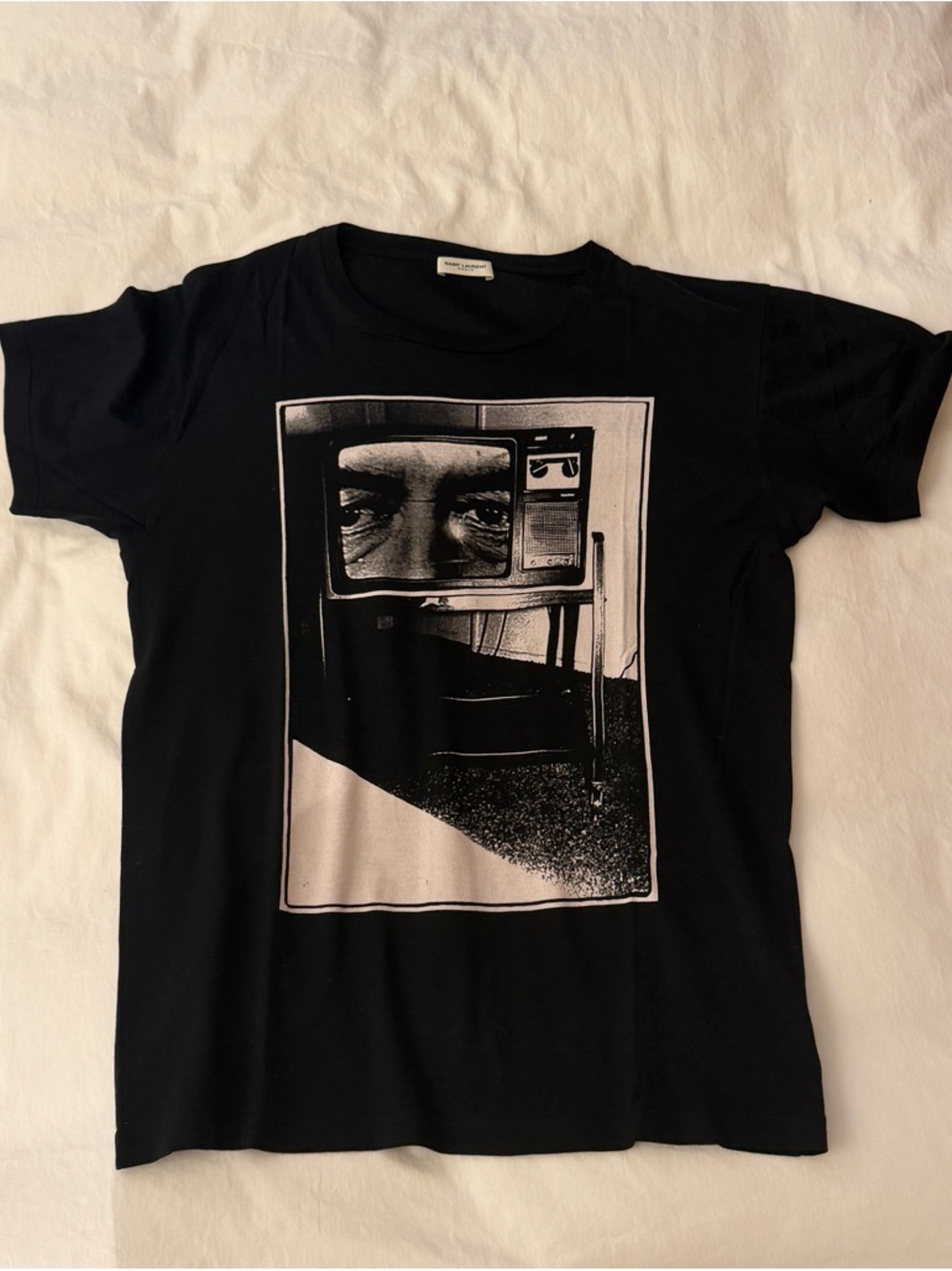 Saint Laurent SS15 TV Graphic Paper-Thin T-Shirt (Hedi Slimane era)